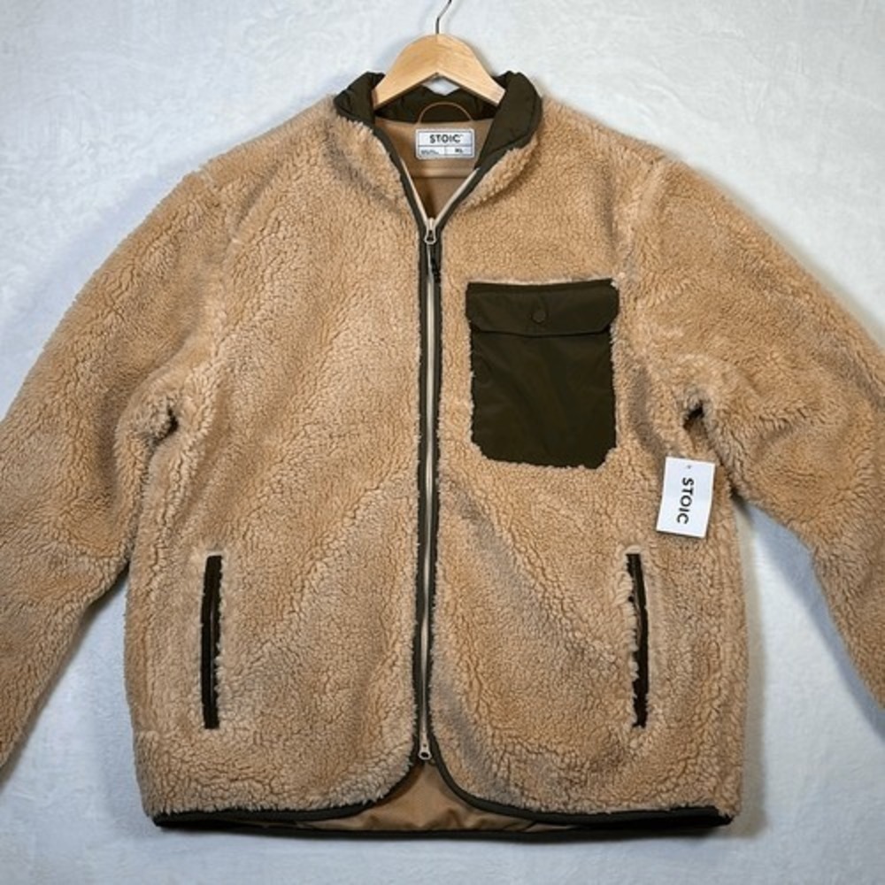 Stoic Sherpa casual winter Bomber full‎ zip jacket- NWT- Men's XL
